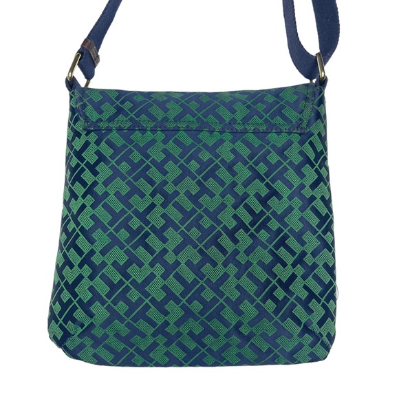 Tommy Hilfiger ® ★ Monogram Jacquard Print Crossbody Bag ★ Kelly Green + Navy ★ - Picture 12 of 16